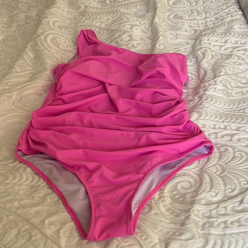Kids One-Piece Swimsuit - Bright Pink